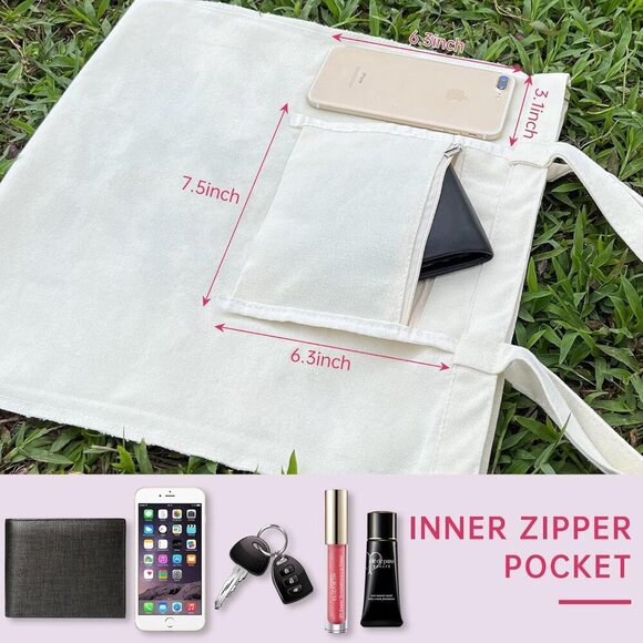 Brand New Canvas Tote Bag 15.7x14.9 Cat Pattern Eco-Gift - Picture 5 of 7